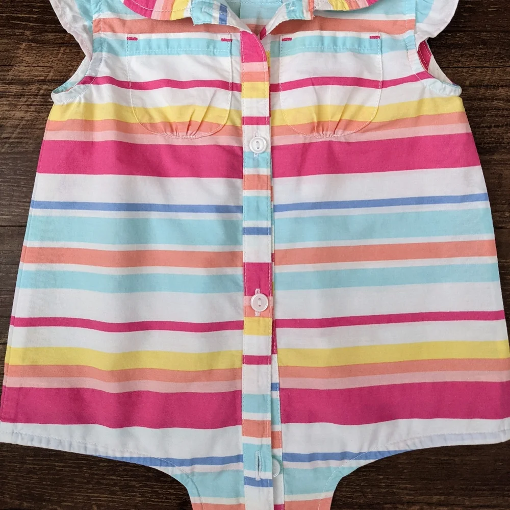 Gymboree Rainbow Stripe Tie Front Top